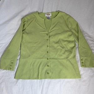 Talbots Sweater Lime Green Small